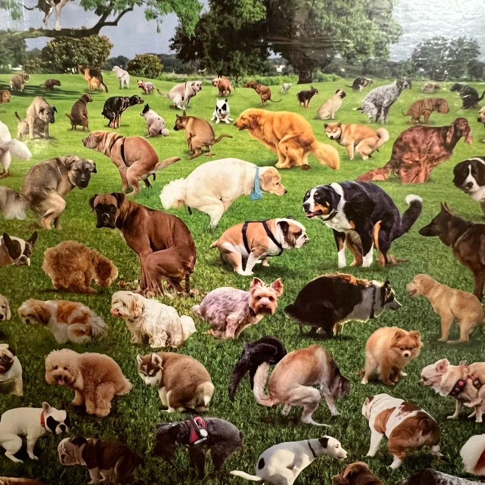 New 101 Pooping Puppies, 1000 Piece Jigsaw Puzzle, 27 x 19, Funwares Sealed!